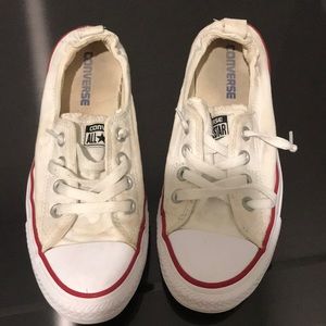Slip on white converse size 8